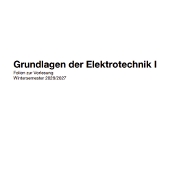 Folien - Grundlagen der Elektrotechnik 1