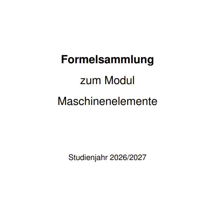 Formelsammlung - Maschinenelemente