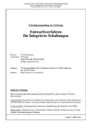 Bild von Entwurfsverfahren für integrierte Schaltungen Vorlesung