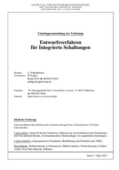 Bild von Entwurfsverfahren für integrierte Schaltungen Vorlesung