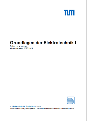 Bild von Grundlagen der Elektrotechnik I - Foliensammlung